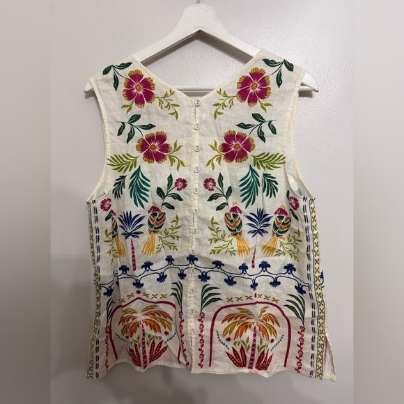 Johnny Was Button Back Linen Tank & Soller Wide Leg Pants - Picture 4 of 12